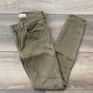 LOFT Olive Green Skinny Five-Pocket Pants